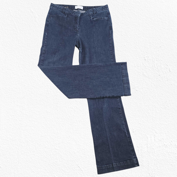 Talbots Signature Bootcut Jeans Dark Wash Blue Stretch Mid-Rise Denim Size 8 29 - Picture 1 of 11